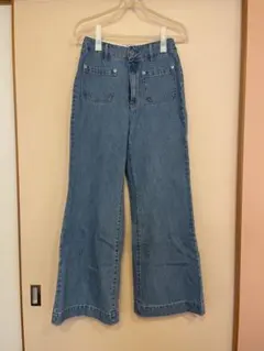 SIMPLICITÉ フレアデニムパンツ ライトブルー S