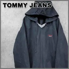 古着 トミージーンズ 刺繍 プルオーバー ナイロンジャケット L 90s