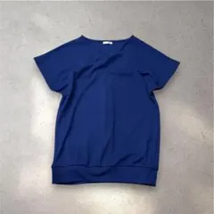 【美品】GLACIER グラシア Vネック ラグランカットソー ブルー Mのサムネイル