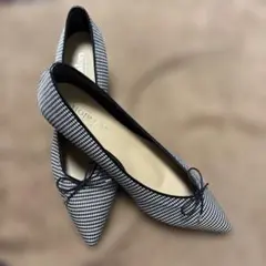 新品　Le Talon 千鳥格子 パンプス リボンのサムネイル