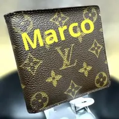 ⑨☆良品☆ モノグラム♪マルコ☆2つ折り財布★コインポケットありのサムネイル