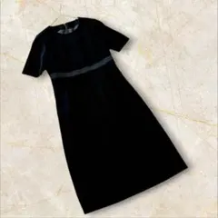 冠婚葬祭　喪服　半袖ワンピース　フォーマル　9AR ブラック無地シンプル定番