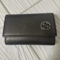 【極美品】箱　GUCCI キーケース インターロッキング GG 6連 ブラウン