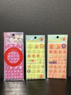 タイルシール もちもちぱんだ ガチャピン3種類セット