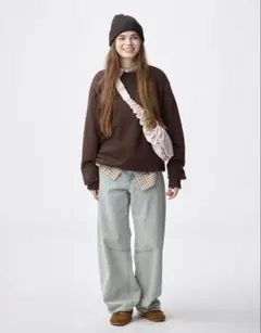 桶形褲管牛仔褲　GU