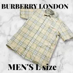 BURBERRY LONDON チェック柄 半袖シャツ メンズ Lサイズのサムネイル