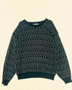 條紋針織長袖 REGALIA 深綠色 M號