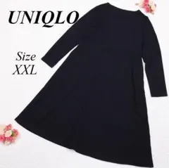☆*☆様 32 新品ユニクロUNIQLO ブラック ロングワンピース XXL