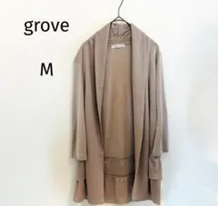 【美品】grove アコーディオンプリーツ ロングトッパーカーディガンのサムネイル