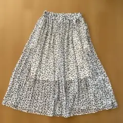 【アダストリア Heather】 小花柄プリーツロングスカート