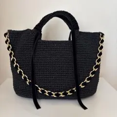 ビヨンドザリーフ グレー編み物トートバッグ - メルカリ