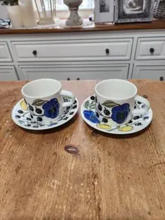 アラビア　パラティッシ　カップ&ソーサー２客セット