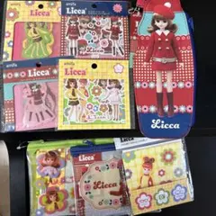 リカちゃん　レトロポップ　ペンケース　ポーチ　シール　メガネ拭き