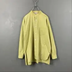 日本製 A&S ARTS&SCIENCE 長袖 ノーカラーシャツ バンドカラー