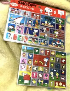 スヌーピー　昭和　レトロ　当時物　シール　切手　クツワ　ホールマーク