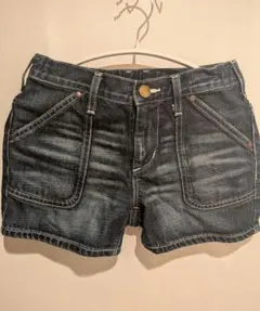 【美品】EDWIN エドウィン キッズ デニムショートパンツ 160
