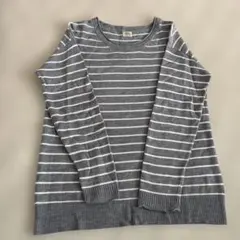 HEARTMARKET グレーボーダーニット