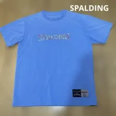 SPALDING バスケットボール Tシャツ ライトブルー（レディースL）