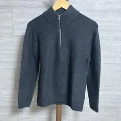 Abercrombie & Fitch ニット XS ハーフジップ ダークグレー