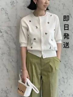 【限定大幅値下げ中】CABAN ブラウン 半袖カーディガン CABaN 「CABaN」 ニットカーディガン X-SMALL カーキ レディース