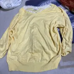 レモンイエロー ニット