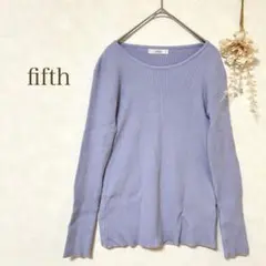 fifth 長袖　ニット　リブ編み　パープル　ラベンダー系　薄紫