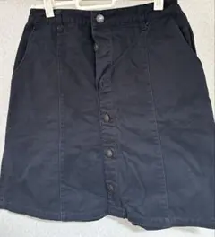 ミニスカート デニムスカート 台形スカート タイトスカート ブラック 黒