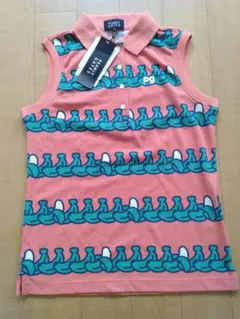 【新品】パーリーゲイツ バナナ柄 ノースリーブポロシャツ サイズ０