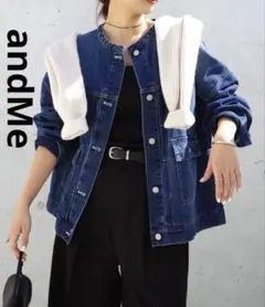 and Me アンドミー オーバーサイズ カラーデニムツイルジャケット