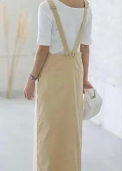 オーバーオール　サロペット レディース ジャンパースカート ロング　Lサイズ