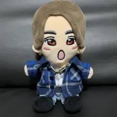 ぬい服 チェックネルシャツ（ブルー②）