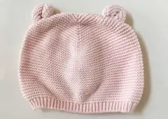 baby GAP クマ耳付き帽子 ピンク3-6month