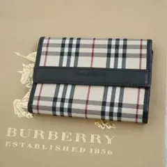 ほぼ未使用品　BURBERRY LONDON 折り財布　ノバチェック　ブラウン