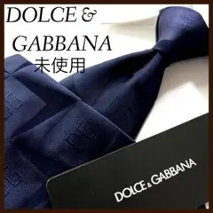 未使用 ドルチェ＆ガッバーナ ドルガバ ネクタイ シルク ロゴ DG ロゴマニア