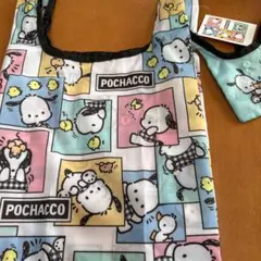 サンリオ　ポチャッコ　バースデー　エコバッグ　チェックデザイン　レトロ