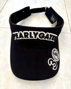 PEARLY GATES ロゴバイザー　ネイビー×ホワイト