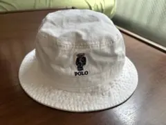 POLO 刺繍クマ バケットハット ホワイトのサムネイル