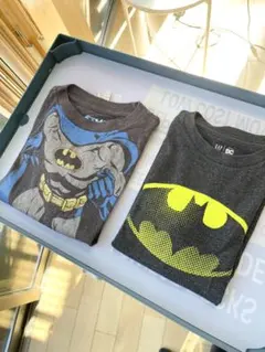 【2枚】バットマン GAP(s)＆ OLD NAVY(XS) グレー まとめ売り