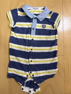 familiar ストライプロンパース 70