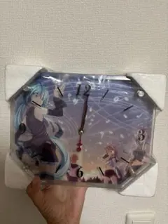 初音ミク　壁掛け時計　ローマ数字　希少 初音ミク Happy 16th Birthday 蒔絵掛け時計-MAKIE WALL CLOCK
