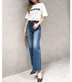 GYDA ハイウエスト HIGH-END WIDEデニムパンツ