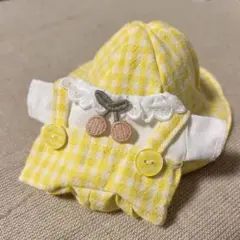 ちびぬい　はぴぬい服　黄色チェック