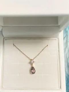 【箱付】ジュエリーカンダ K10PG ダイヤモンドフラワー ネックレス 箱付】ジュエリーカンダ K10PG ダイヤモンドフラワー ネックレス