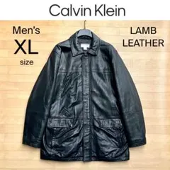 XL カルバンクライン レザージャケット レザーコート ハーフコート 本革 ラムのサムネイル