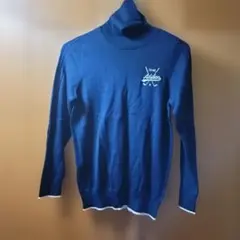 【Adidas】ゴルフ✨タートルネックセーター ✨ネイビー✨Size L