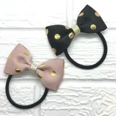【286】ハンドメイド　グログランリボンのヘアゴム