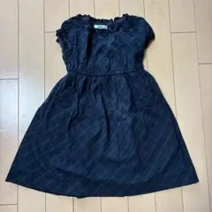 familiarチェック柄 ノースリーブワンピース 100