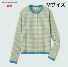 ユニクロイネス　ジャカードクルーネックカーディガン【Mサイズ】