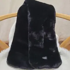 【美品】UGG アグ ファーマフラー ブラック