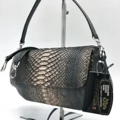 【美品 高級◎】パイソン ショルダーバッグ 2way 斜め掛け リアル 蛇革